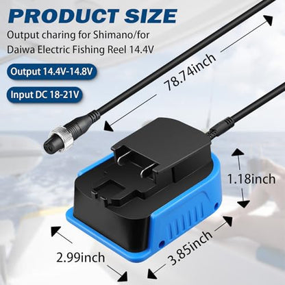 Daiwa Shimano horgász orsó akkumulátor adapter Bosch 18V PBA kompatibilis, 14.4V