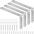 Jeboler 125×75mm 4 darabos 90 fokos polc tartó rozsdamentes acél, L-alakú, fém bútor