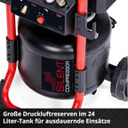 Einhell TE-AC 240/24 csendes légkompresszor 1500W, 240V, 10 bar, olajmentes, 70 dB