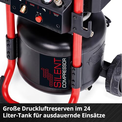 Einhell TE-AC 240/24 csendes légkompresszor 1500W, 240V, 10 bar, olajmentes, 70 dB