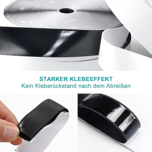 SURFOU erős kétoldalas ragasztószalag 10m×20mm, fekete