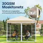 VIVOHOME 2,4x2,4m kerti sátor szürke