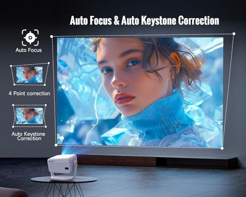 Android 13 okos projektor 4K 1080P, 5G WiFi, BT5.2, auto fókusz, auto