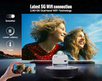 Android 13 okos projektor 4K 1080P, 5G WiFi, BT5.2, auto fókusz, auto