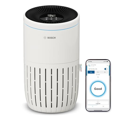 Bosch Air 4000i légtisztító okos, 62.5 m², 99% szűrés, 300 m³/h, kijelző, app
