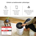 Bosch Air 4000i légtisztító okos, 62.5 m², 99% szűrés, 300 m³/h, kijelző, app