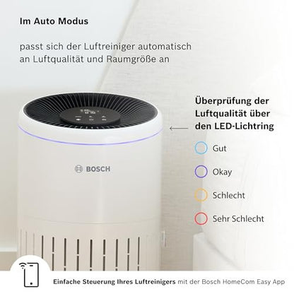 Bosch Air 4000i légtisztító okos, 62.5 m², 99% szűrés, 300 m³/h, kijelző, app