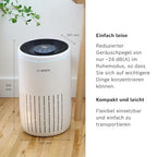 Bosch Air 4000i légtisztító okos, 62.5 m², 99% szűrés, 300 m³/h, kijelző, app