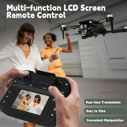 Toladrone TD12LCD drón LCD kijelzős távirányítóval kamerás, felnőtteknek, kefe