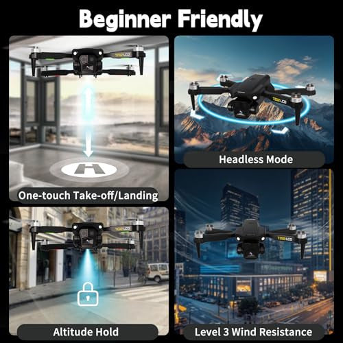 Toladrone TD12LCD drón LCD kijelzős távirányítóval kamerás, felnőtteknek, kefe
