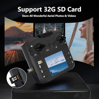 Toladrone TD12LCD drón LCD kijelzős távirányítóval kamerás, felnőtteknek, kefe