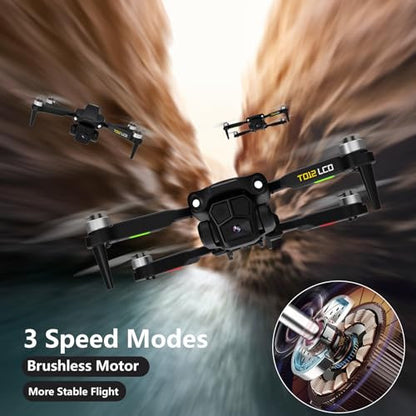 Toladrone TD12LCD drón LCD kijelzős távirányítóval kamerás, felnőtteknek, kefe