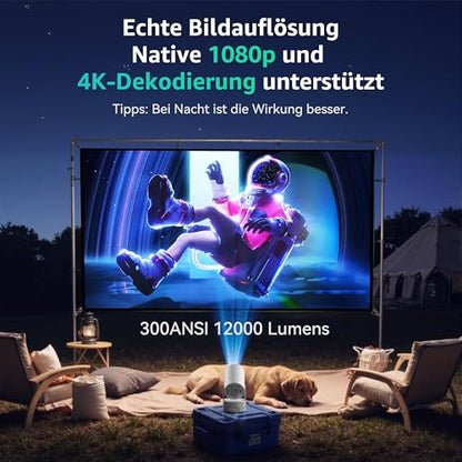 Polocsh Mini projektor WLAN6 BT5.2, 4K