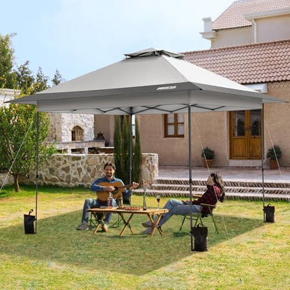 VIVOHOME 3x3m kerti pavilon duplatetős, magasságállítható, központi zár, UV védelem