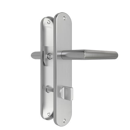 AwmnSrman WC ajtózár kilincs belső ajtókhoz 240x50 mm, ezüst