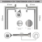 AwmnSrman WC ajtózár kilincs belső ajtókhoz 240x50 mm, ezüst