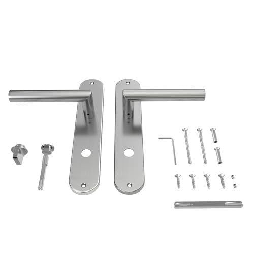 AwmnSrman WC ajtózár kilincs belső ajtókhoz 240x50 mm, ezüst
