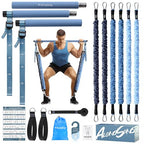 ALongSong fitneszszalag készlet 6 darabos 20-180 lbs vagy 20-240 lbs, pilates rúd