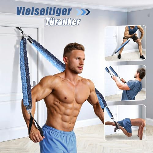 ALongSong fitneszszalag készlet 6 darabos 20-180 lbs vagy 20-240 lbs, pilates rúd