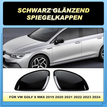 VW Golf 8 MK8 2019-2021 tükörház fényes fekete