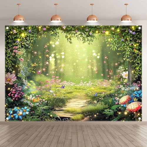 Luminora 2,1 x 1,5 m anyag háttér varázserdő, mese, csodaország, erdő, varázslatos