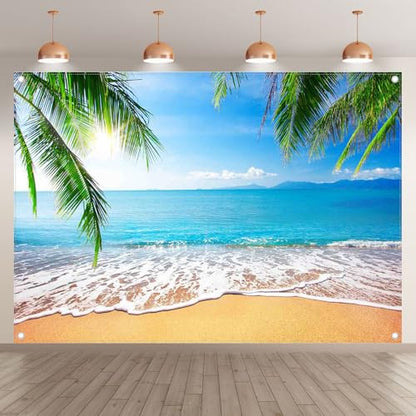 Luminora anyag, 2,1 x 1,5 m, nyári strand fotóháttér hawaii trópusi óceán