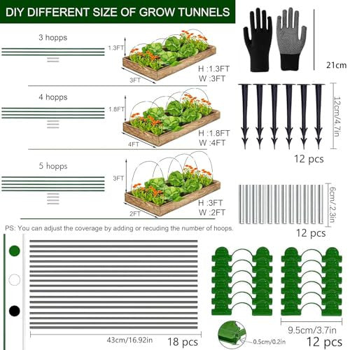 Polytunnel növényalagút magaságyáshoz 18 darabos
