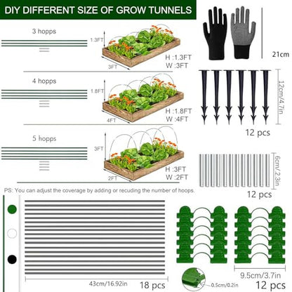 Polytunnel növényalagút magaságyáshoz 18 darabos
