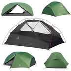 ATEPA ultrakönnyű sátor 2 személyes 1.9kg vízálló és szélvédett kemping, trekking