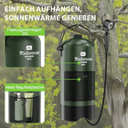 20L kemping zuhany pedálos légpumpával hordozható napenergiás zuhanyzsák praktikus