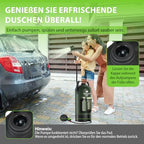 20L kemping zuhany pedálos légpumpával hordozható napenergiás zuhanyzsák praktikus