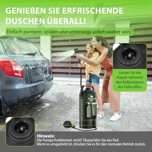 20L kemping zuhany pedálos légpumpával hordozható napenergiás zuhanyzsák praktikus
