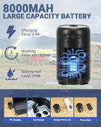 SUPAREE 8000mAh hordozható zuhany elektromos USB szivattyú, újratölthető, intelligens