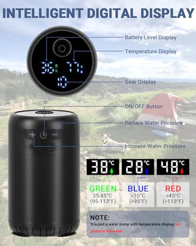 SUPAREE 8000mAh hordozható zuhany elektromos USB szivattyú, újratölthető, intelligens
