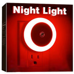 FanFuGuo® Rot LED éjszakai fény aljzat gyerekeknek 3 darabos, szürkületérzékelővel