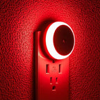 FanFuGuo® Rot LED éjszakai fény aljzat gyerekeknek 3 darabos, szürkületérzékelővel