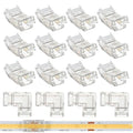 GTIWUNG COB 2 Pin 8mm csatlakozó készlet 4 darabos L alakú és 12 darabos egyenes