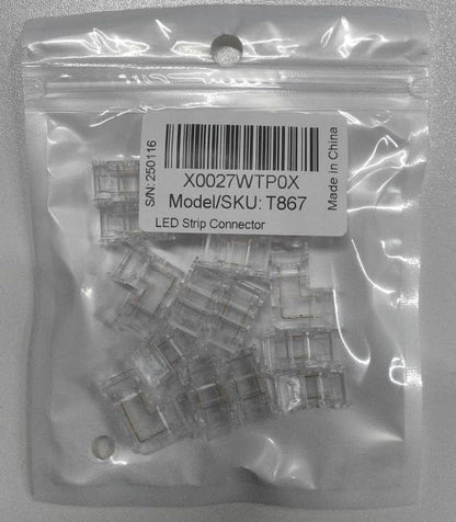 GTIWUNG COB 2 Pin 8mm csatlakozó készlet 4 darabos L alakú és 12 darabos egyenes