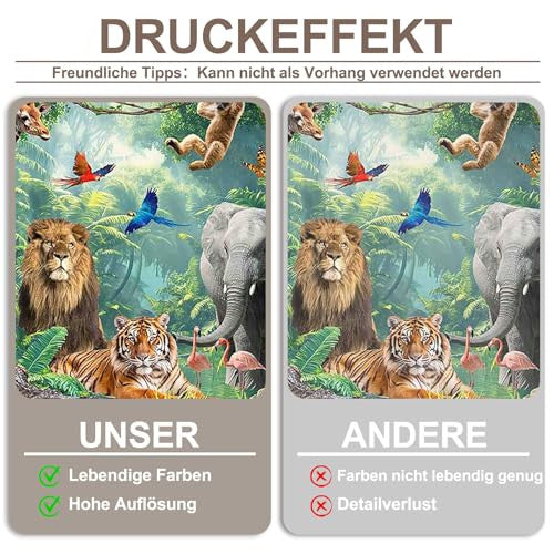 Luminora 2,1 x 1,5 m anyag dzsungel-szafari háttér trópusi esőerdei állatok, fotó