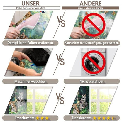 Luminora 2,1 x 1,5 m anyag dzsungel-szafari háttér trópusi esőerdei állatok, fotó