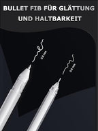 Donluhu 8 darabos fehér zselés toll 0.6 mm & 0.8 mm vonalvastagság, akril tollak