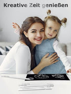 Donluhu 8 darabos fehér zselés toll 0.6 mm & 0.8 mm vonalvastagság, akril tollak