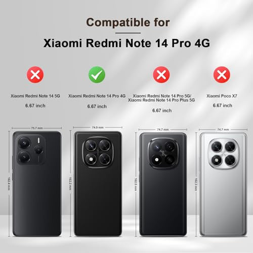 Jasonyu tok Xiaomi Redmi Note 14 Pro bőr, flip, ütésálló, mágneses, prémium PU bőr
