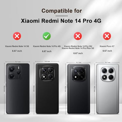 Jasonyu tok Xiaomi Redmi Note 14 Pro bőr, flip, ütésálló, mágneses, prémium PU bőr