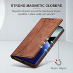 Jasonyu tok Xiaomi Redmi Note 14 Pro bőr, flip, ütésálló, mágneses, prémium PU bőr