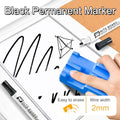 Permanent marker tollak, 6 darabos fekete, vízálló, fakulásálló, gyorsan száradó