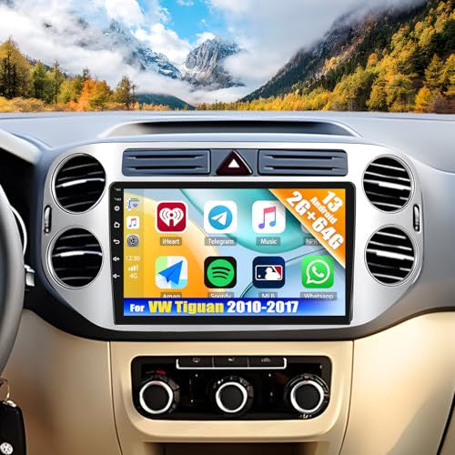 CAMECHO Android 13 [2G+64G] autórádió VW Tiguan 2010-2017 9 colos kijelzővel, vezeték