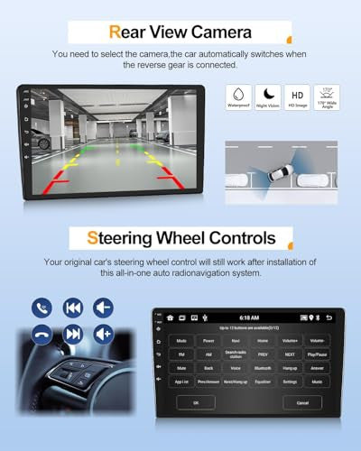 CAMECHO Android 13 [2G+64G] autórádió VW Tiguan 2010-2017 9 colos kijelzővel, vezeték