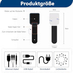 Abnii 50 darabos kábelrendező íróasztal fekete, kicsi