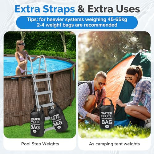Yeabett vízálló Dry Bag 10L, 2 darabos, könnyű strandtáska állítható vállpánttal, Dry